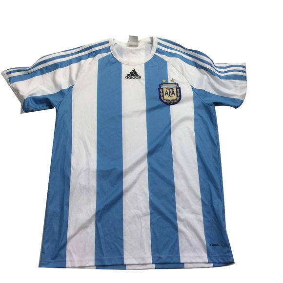 Adidas Striped AFA Argentina Soccer Jersey M Messi Adidas Striped AFA Argentina Soccer Jersey M Messi